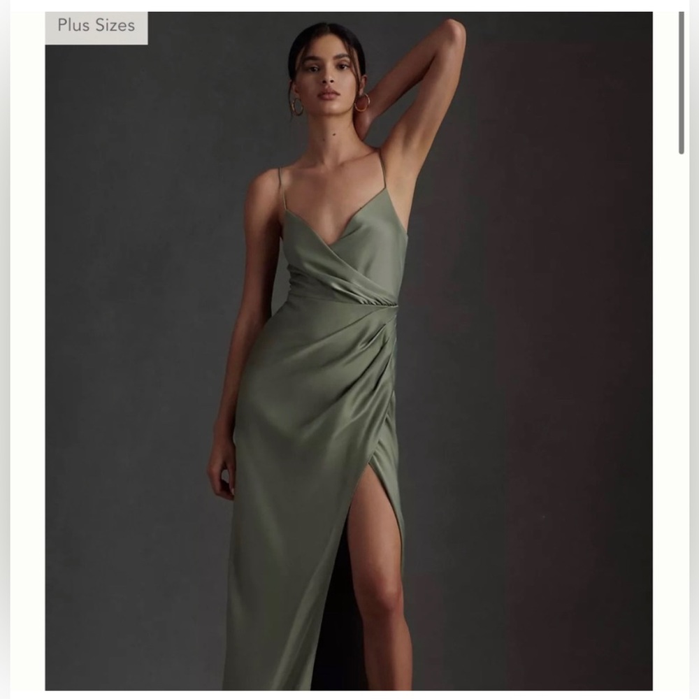 BHLDN freya satin charmeuse dress - needs cleaning